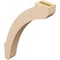Ekena Millwork 3-inch W x 18-inch D x 24-inch H Lafayette Rough Cedar Woodgrain TimberThane Knee Brace, Primed BRCUR03X18X24LFTRCPR - alternate 6